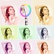 Кольцевая светодиодная LED лампа RGB MJ26 управление на проводе с держателем телефона - изображение 9