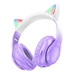 Беспроводные Bluetooth наушники с микрофоном HOCO Cat ears BT headphones (BT5.3, AUX/TF, 10h). Purple - изображение 1