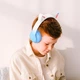 Беспроводные Bluetooth наушники с микрофоном HOCO Cat ears BT headphones (BT5.3, AUX/TF, 10h). Blue - изображение 4