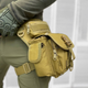 Поясна Сумка на ногу Cordura 1000D з додатковими відділеннями койот розмір 23,5х6х12 см - зображення 1