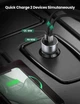 Автомобільний зарядний пристрій UGREEN CD213 42.5W Car Charger Alu Case (Dark Blue) (60980) - зображення 3