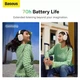 Беспроводные Bluetooth наушники Baseus Bowie H1 (шумоподавление, BT 5.2, AUX, 70 часов работы) - Белый - изображение 7