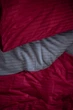 Комплект постільної білизни Satin Stripe Burgundy + Gray 100% бавовна 215х150 см 70х70 см полуторний - зображення 3