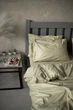 Комплект постельного белья Satin Stripe Olive 100% хлопок 215х150 см 2 шт, 70х70 см семейный - изображение 6