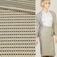 Ткань этно белая с черными стежками полосами, ш.140 (22805.006) - изображение 1