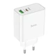 Сетевое зарядное устройство Hoco C113A Awesome PD65W dual port (1A1C) charger (EU) White - изображение 1