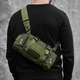 Сумка-подсумок 5Л Cordura 1000D с ремнем и системой Molle хаки 35 х 15 х 13 см - изображение 3