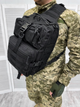 Нагрудна Сумка 20 л Cordura 1000D / Рюкзак однолямний чорний розмір 20x18x32см - зображення 1