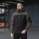 Демисезонная мужская Куртка с капюшоном Pobedov Korol’ Lev SoftShell на флисе хаки размер M - изображение 1