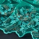 Кружево на сетке зеленое светлое в цветы из метанити, 2ст.купон ш.140 (12335.004) - изображение 3