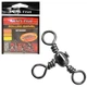 Вертлюг потрійний Black Sams Fish SF23991-6 №6 навантаження 26кг 10шт/наб 20наб/уп - зображення 2