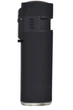 Зажигалка газовая турбо PROF FULL BLACK RUBBER GRENADE регулятор пламени пластик Черный (40804680) - изображение 1