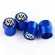 Колпачки на ниппель с лого Volkswagen Short Blue Фольксваген, 4 шт (67389) - изображение 1