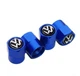 Колпачки на ниппель с лого Volkswagen Short Blue Фольксваген, 4 шт (67389) - изображение 2