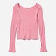 Лонгслив длинный женский Uniqlo 496017570 XL Розовый (1159786391) - изображение 6