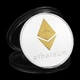 Посріблена сувенірна монета Ethereum ETH — криптовалюта, колекційний сувенір - зображення 5