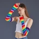 Набор гольфы и митенки яркие радуга красная One Size - изображение 4