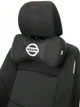 Подушка підголівник EKKOSEAT в машину - трисекційна, чорна. Nissan - зображення 1