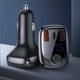 FM трансмиттер Baseus Lokomotive S-13 CCTM-B01 модулятор Bluetooth 2 USB 1 Type-C Черный - изображение 5