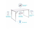 Стол для пикника раскладной с 4 стульями Folding Table 120х70х60 см компактный - изображение 3