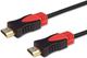 Kabel Savio CL-113 HDMI 5 m HDMI Type A (standard) Czarny, czerwony (SAVKABELCL-113) - obraz 2