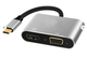 Адаптер ExtraDigital Type-C to HDMI / VGA (KBV1743) - изображение 1
