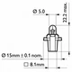 Лампа розжарювання BAX8,3/1,35 Black 12V 1.2W (вир-во Philips) Philips (12597CP) - зображення 3