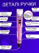 Дитяча 3D Pen-2 ручка для малювання пластиком з LCD-дисплеєм NAZIM для створення об'ємних моделей, рожева - зображення 2