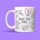 Кружка біла керамічна Chainik-Rassela з принтом та написом "Best Cat Dad" 320 мл - зображення 1