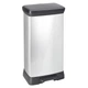 Контейнер для сміття з педаллю сріблястий Curver Deco Bin 50L - зображення 1