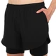 Шорти подвійні спортивні чоловічі Zelart Fit 9015 розмір 2XL (175-180 см) Black - зображення 1