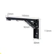Складной держатель-консоль полок из нержавеющей стали ZUOGANG Fold Bracket F8 - 19.5cm (Slim) Черный (2 шт) - изображение 3