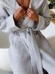 Мужской вафельный халат COSY с капюшоном XL светло-серый (P-901/XL) - изображение 7