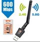 USB 2.0 Wi-Fi с антеной адаптер Realtek 8811CU AC600 600Мбит/с 2 диапазона 2.4G+5G сетевая карта 802.11ac (807501792) Черный - изображение 11