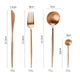 Вилка столовая цвета розовое золото REMY-DECOR из нержавеющей стали для дома и ресторана - изображение 2