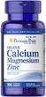 Кальций магний цинк хелат, Chelated Calcium Magnesium Zinс, Puritan's Pride, 100 капсул (PTP-14290) - изображение 1