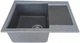 Мийка кухонна, прямокутна, композитна Valetti Art 26D 62х50см Сіро-чорна - зображення 2