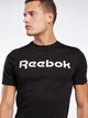 Футболка хлопковая длинная мужская Reebok Linear Re GJ0136 XL Черная (4064048052298) - изображение 4