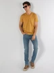 Футболка хлопковая длинная мужская Colin's CL1058584YLS 2XL Safran Yellow (8683197636522) - изображение 2
