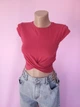 Кроп-топ однотонный Pink Woman Бордовый 10961 XS (40) - изображение 2