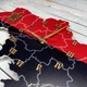 Часы настенные в форме карты Украины, часы карта Украины, часы патриотические HWD (A0628) - изображение 4