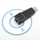 Переходник USB-Ethernet RJ45 Realtek Kingda B00245 черный - изображение 2