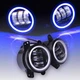 Протитуманні LED Фари круглі / Лінза з ДХО та поворотом / D87мм / 10-30V / 15W / 7000K / 2 шт - изображение 1