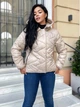 Женская куртка с капюшоном "MiLedy" 56-58 Бежевый - изображение 3