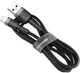 Кабель заряджання Baseus Cafule Cable для Apple Lightning to USB для IOS пристроїв iPhone/iPad 2 M Black+Grey - зображення 5
