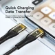 Кабель Essager Interstellar Transparent Design USB Type-C to USB Type-C 100W 1 м Blue (EXCTT1-XJ03-P) - изображение 6