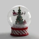 Рухаюча прозора новорічна куля Santa's Sleigh Musical Snow Globe,Wondershop™ - изображение 3