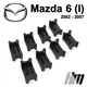 Ремкомплект ограничителя дверей Mazda 6 (I) 2002 до 2007 фиксаторы вкладыши втулки - изображение 4
