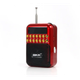 Радіоприймач акумуляторний BKK Радіоколонка з FM USB MicroSD Червоний - зображення 1