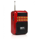Радіоприймач акумуляторний BKK Радіоколонка з FM USB MicroSD Червоний - зображення 2